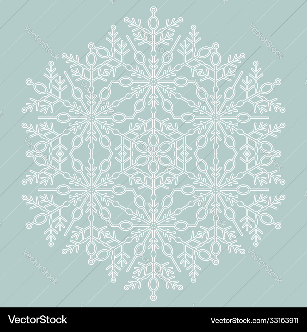 Pretty round snowflake Pretty round snowflake vector image