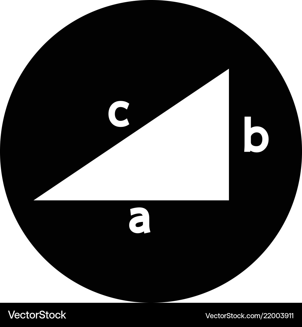 Pythagoras theorem icon Pythagoras theorem icon vector image