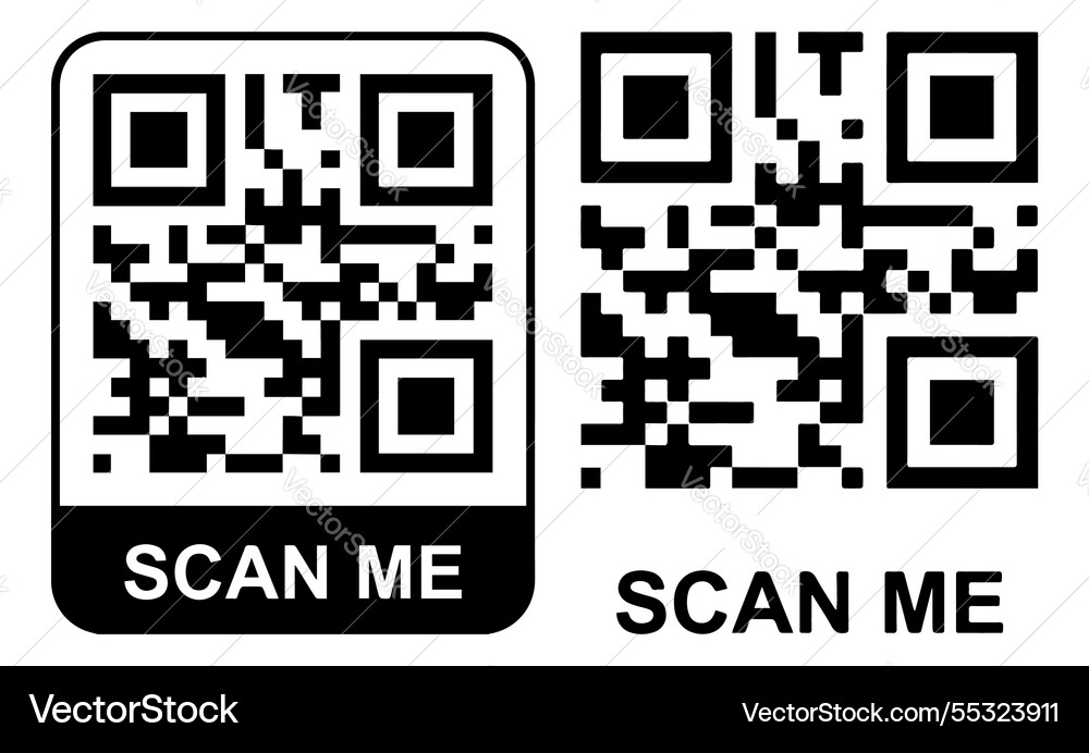 Qr code colorful frame for scanning Qr code colorful frame for scanning vector image