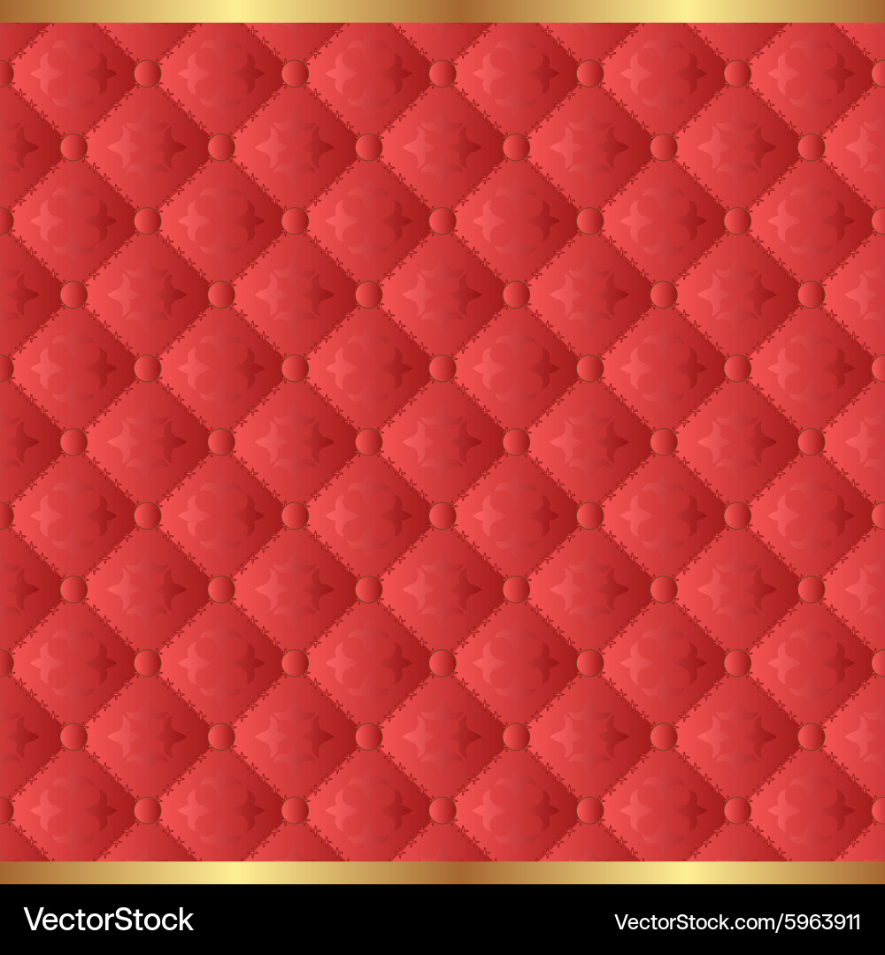Red background with vintage pattern vector image