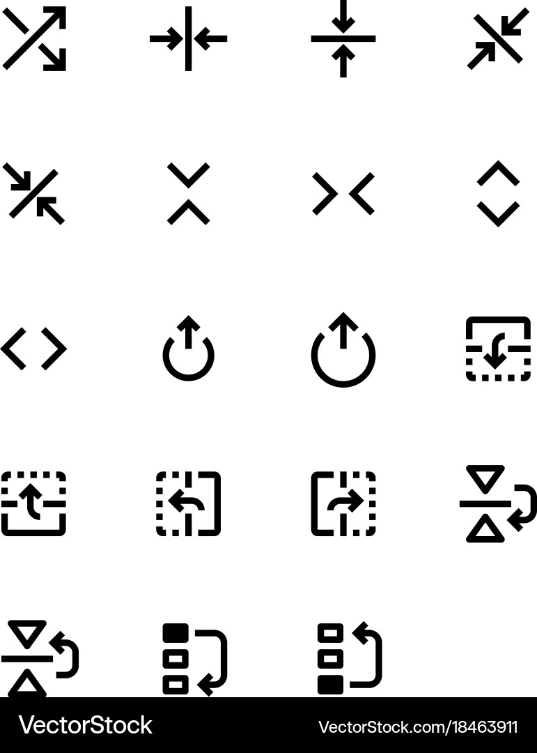 Resize move icons Vector Image