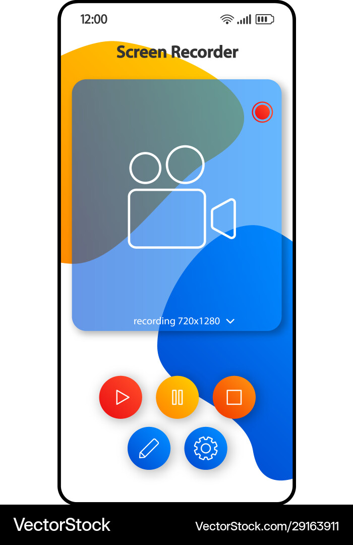 https://cdn.vectorstock.com/i/1000v/39/11/screen-recording-tool-smartphone-interface-vector-29163911.jpg