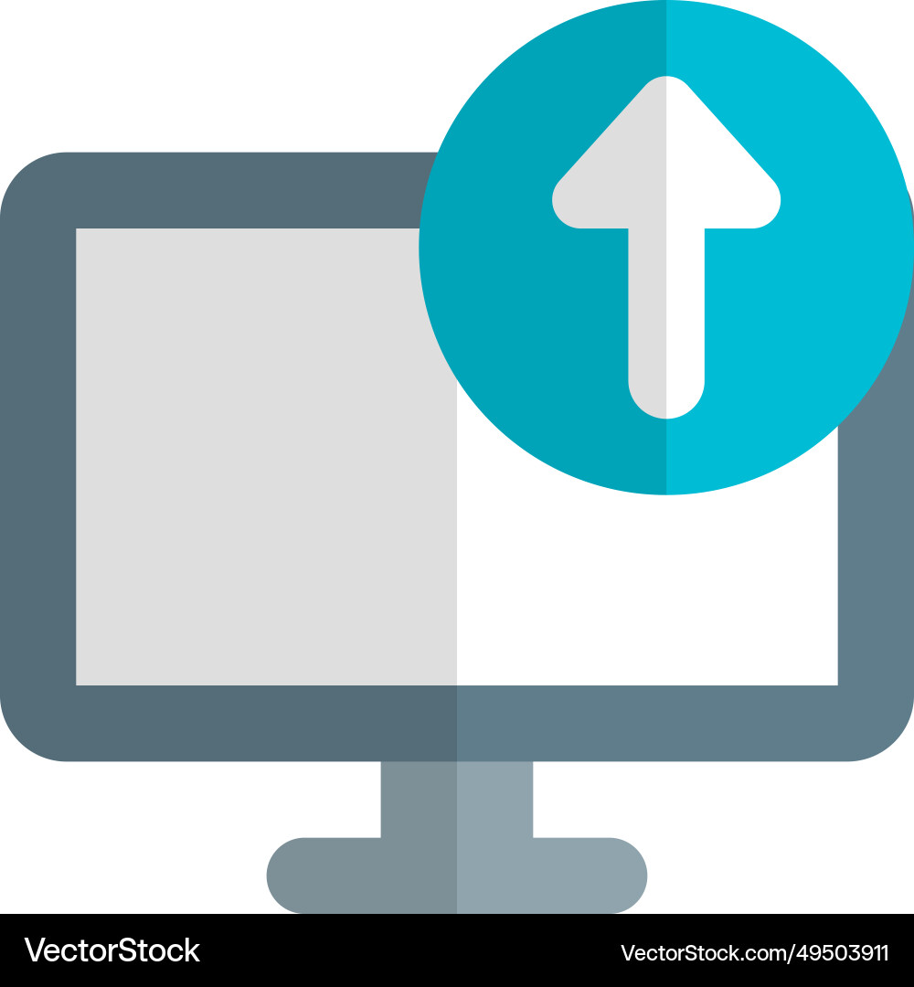 Sending data or files to the monitor Vector Image