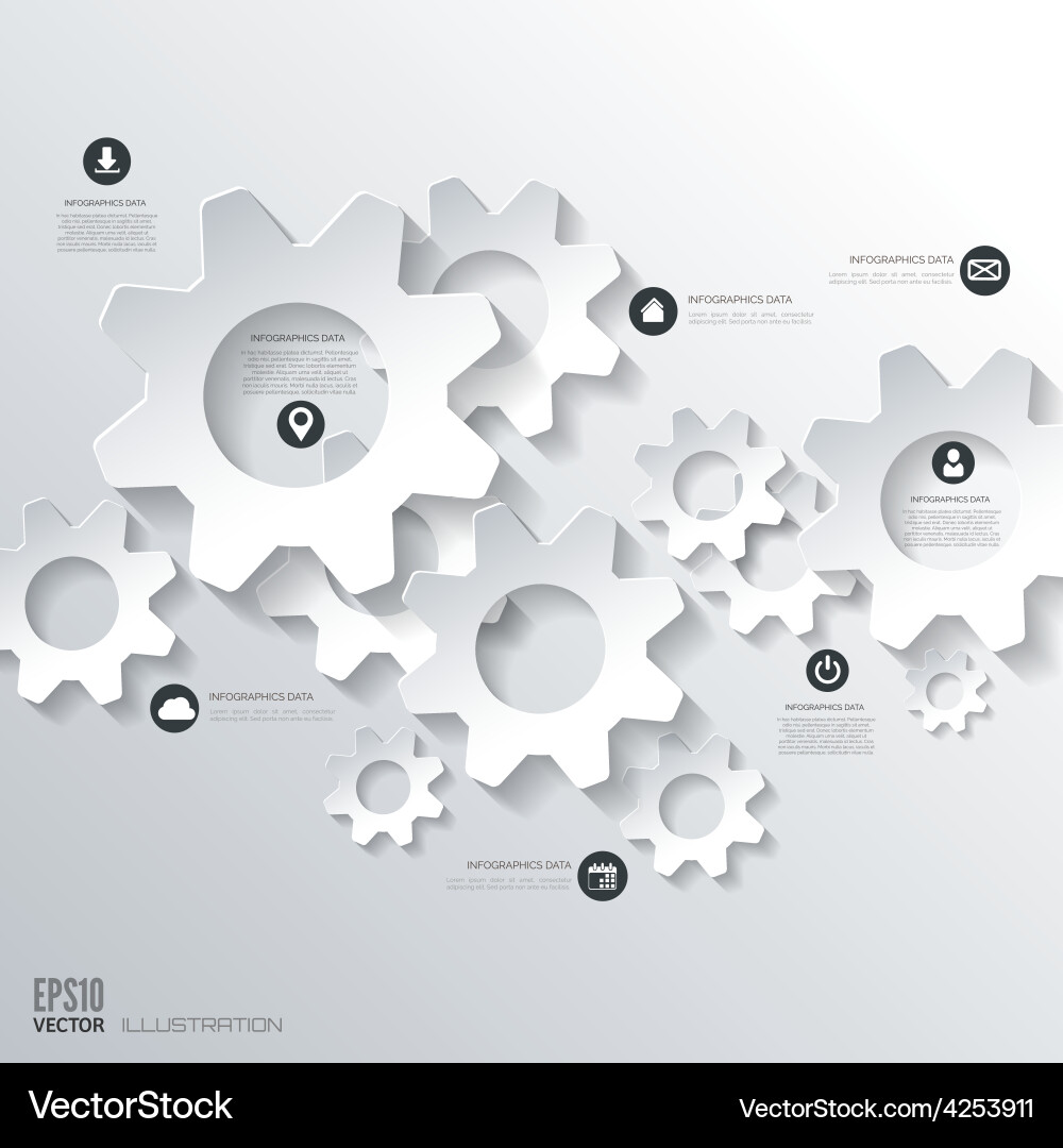 Settings icon flat abstract background with web Vector Image