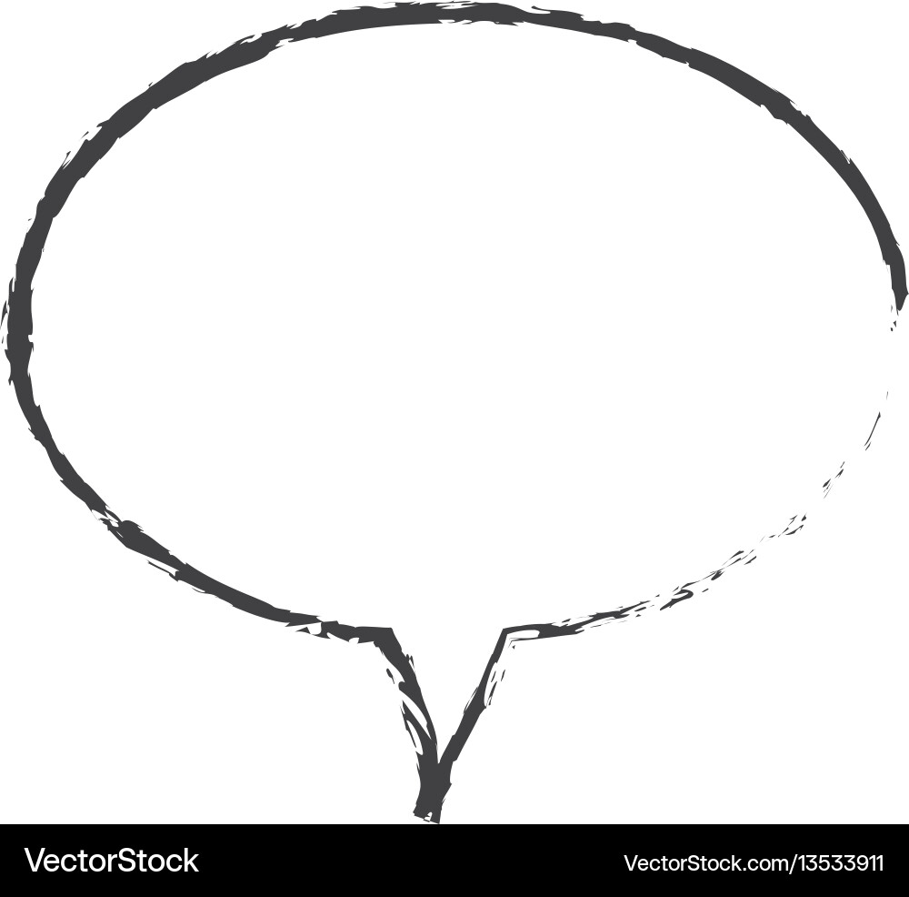 Sketch bubble speech message Vector Image