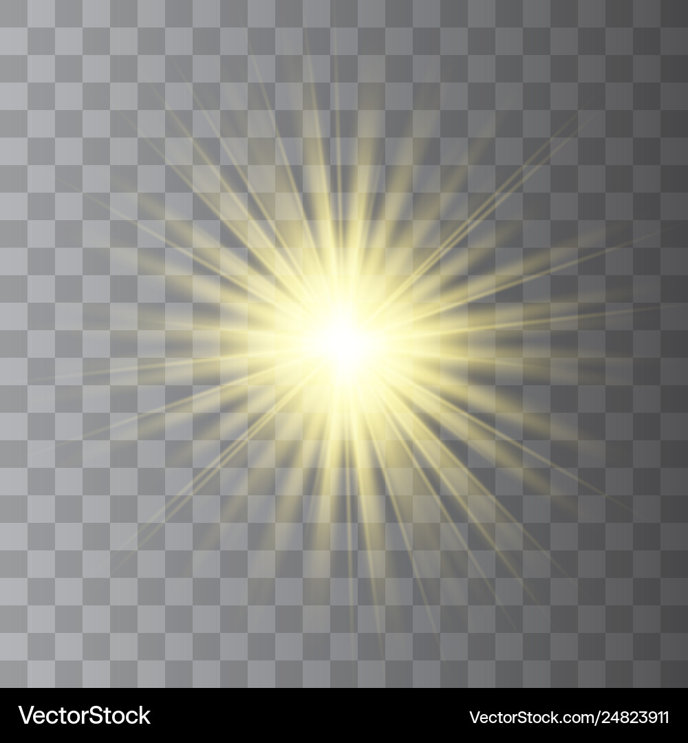 Star explodes on transparent background vector image