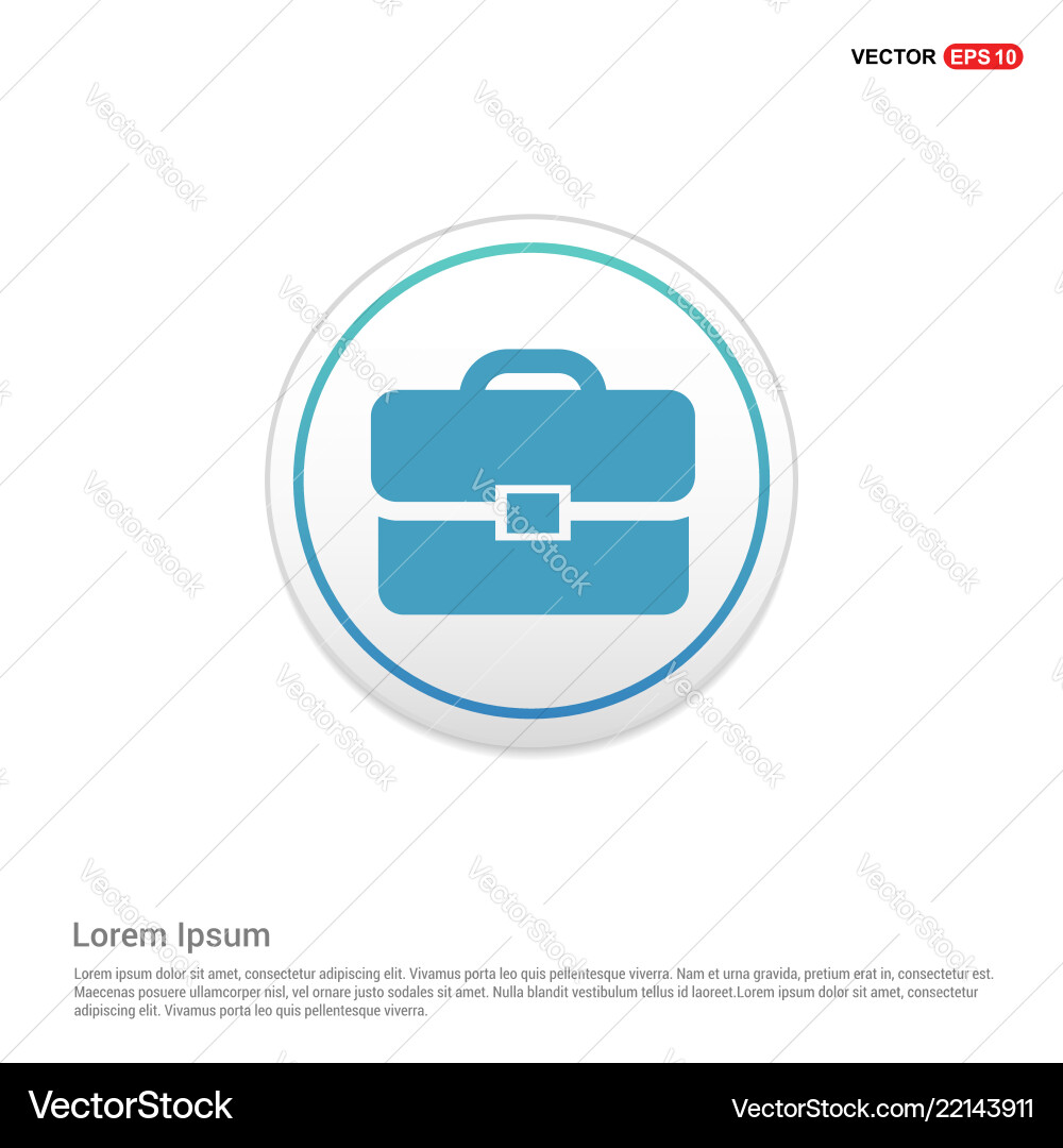 Tool box icon - white circle button Tool box icon - white circle button Vector Image
