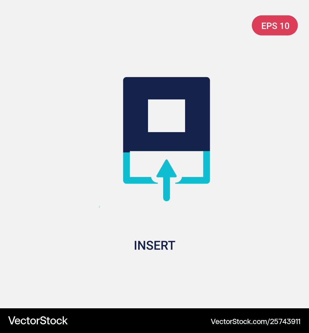 Two color insert icon from geometry concept Vector Image
