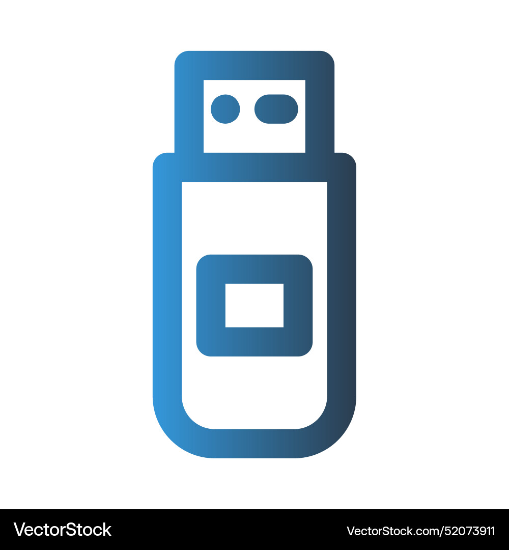 Usb outline icon with gradient colors suitable Vector Image