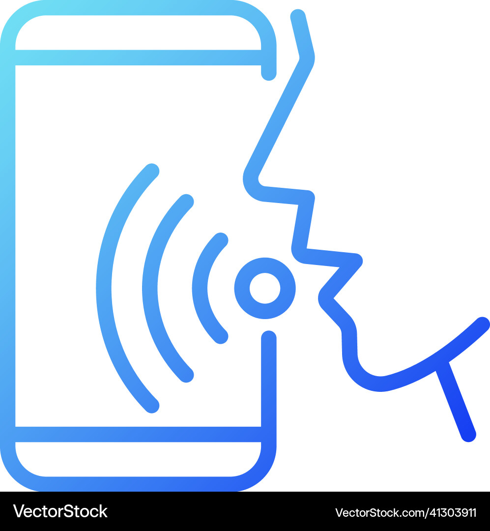 Voice control gradient linear icon Voice control gradient linear icon vector image