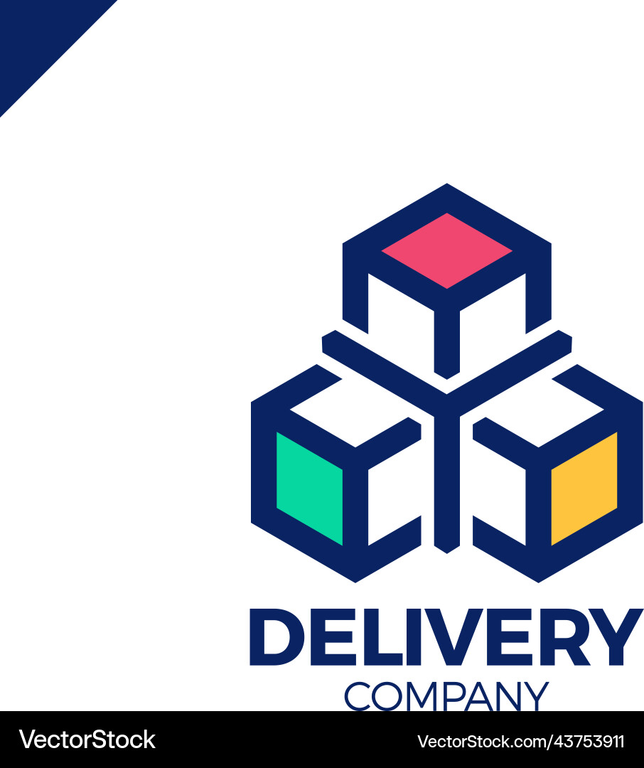 Y box logotype delivery logistic Vector Image