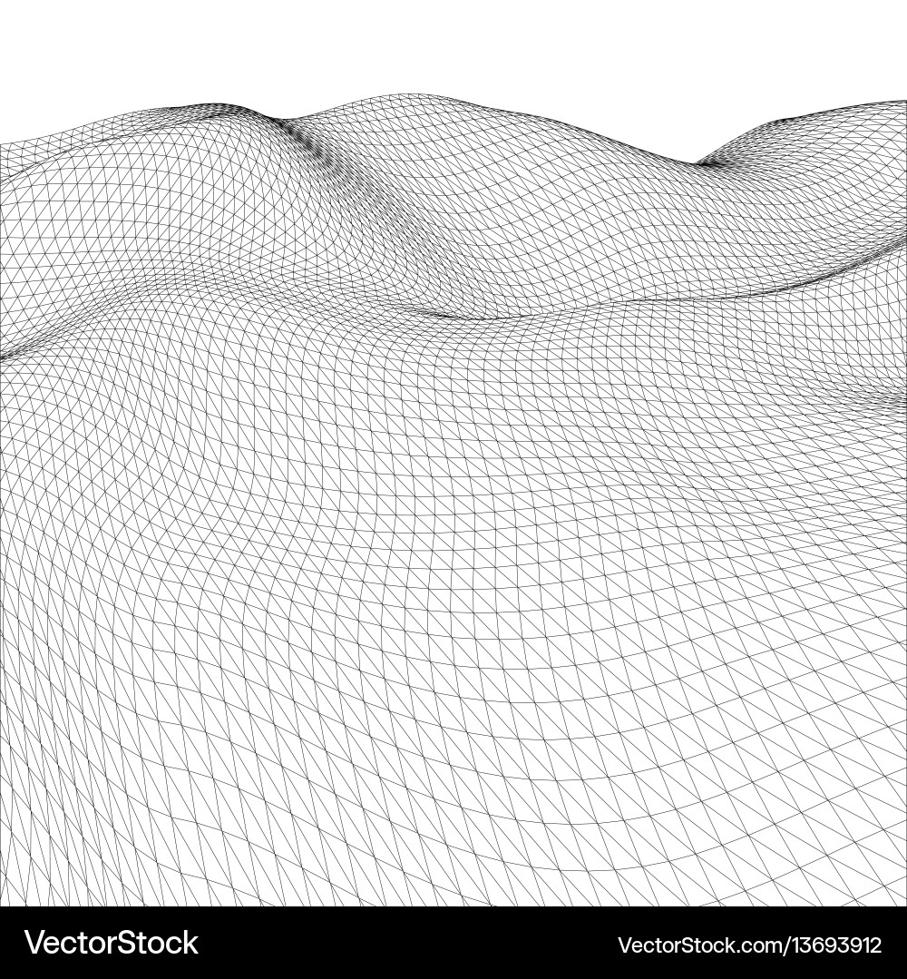 Abstract wire-frame grid Vector Image