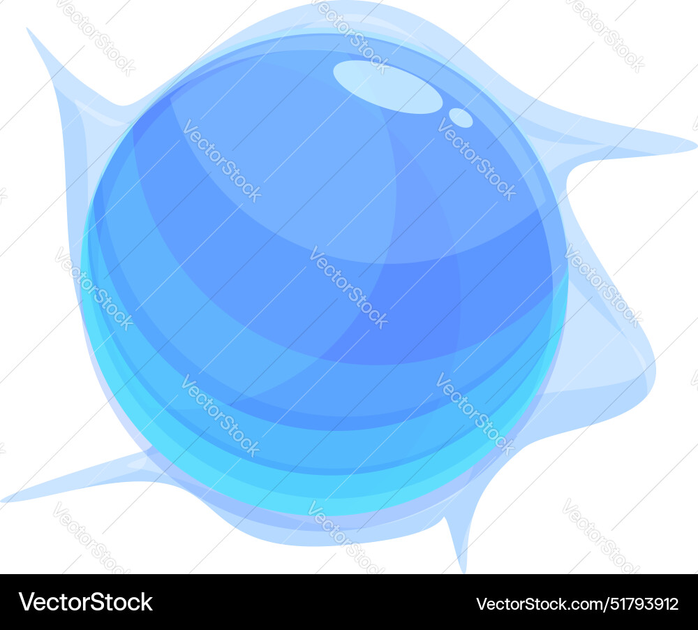 Blue sphere floating surrounded by abstract shapes Vector Image