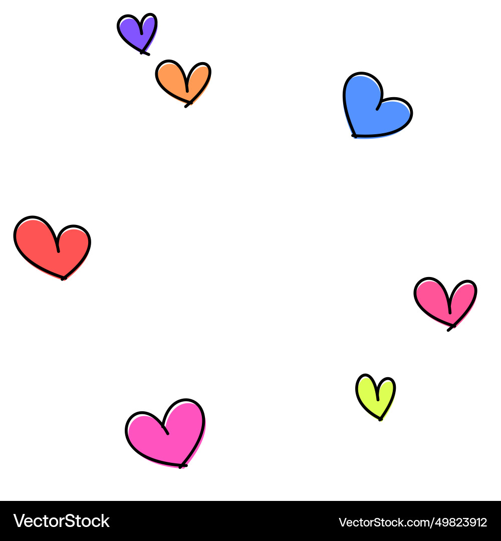 Bubble line art colorful heart shapes abstract Bubble line art colorful heart shapes abstract Vector Image
