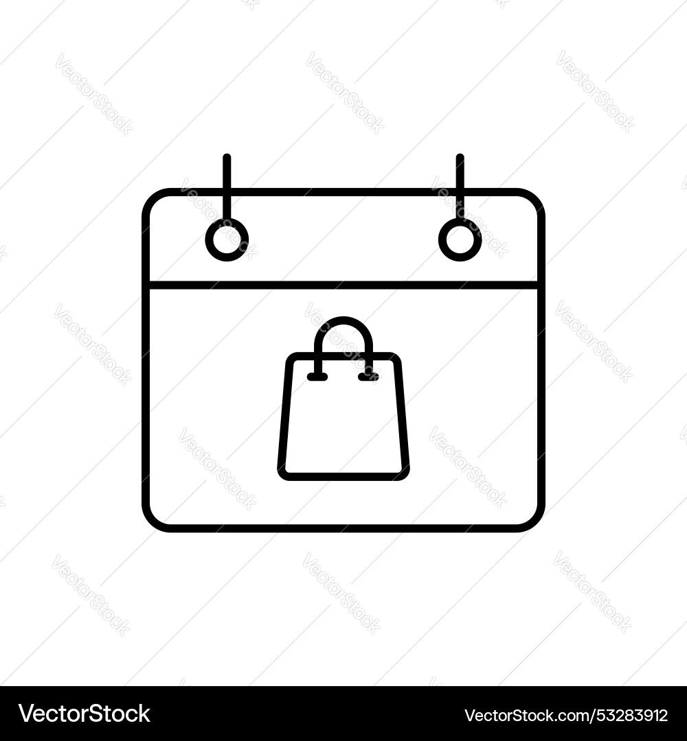 Calendar icon outline style design isolated Vector Image