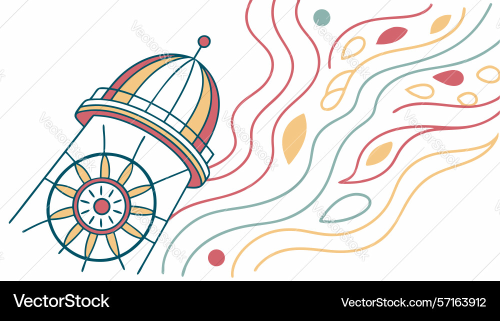 Complex abstract geometric composition with lines vector image