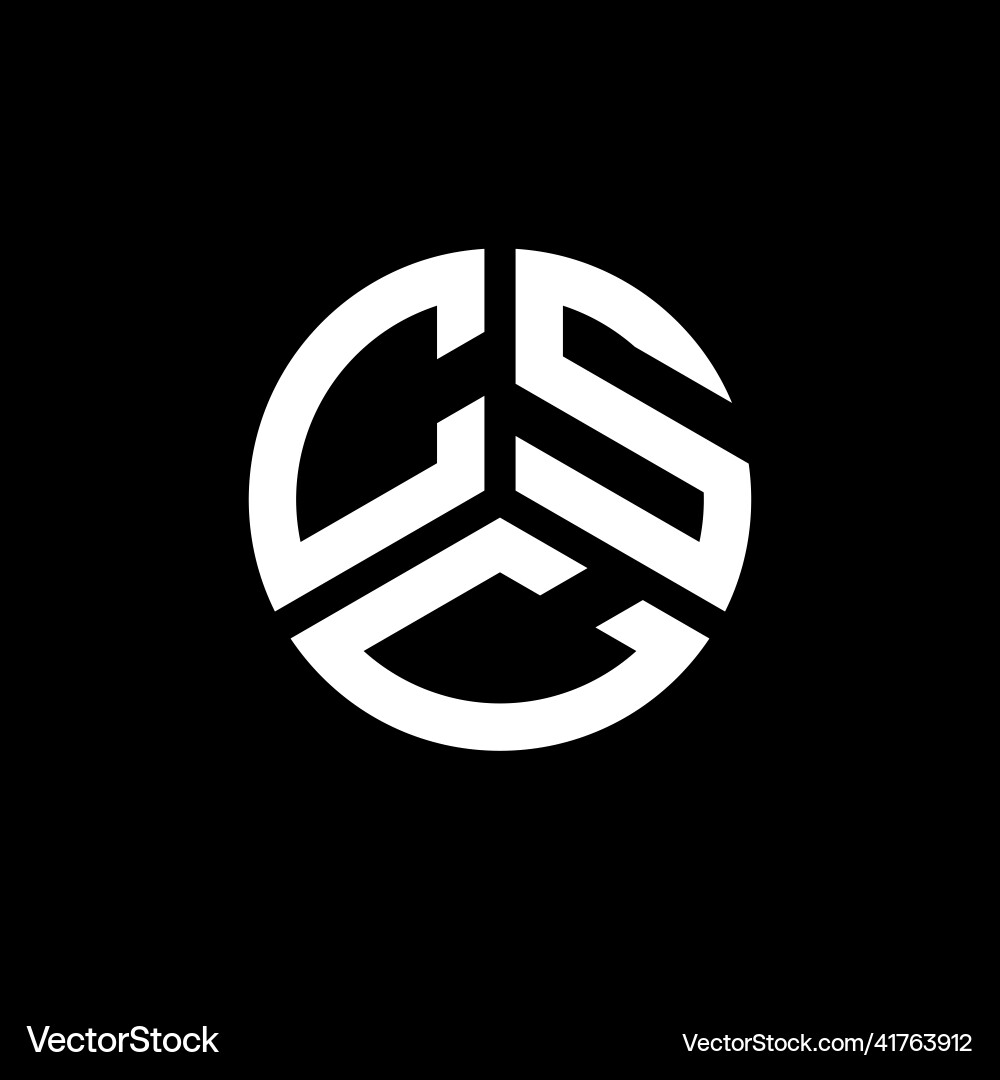 CSC Initial Logo - Monogram Style vector image