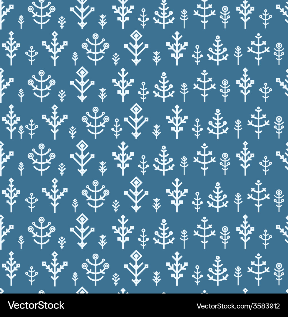 Different snowflake seamless pattern vector image