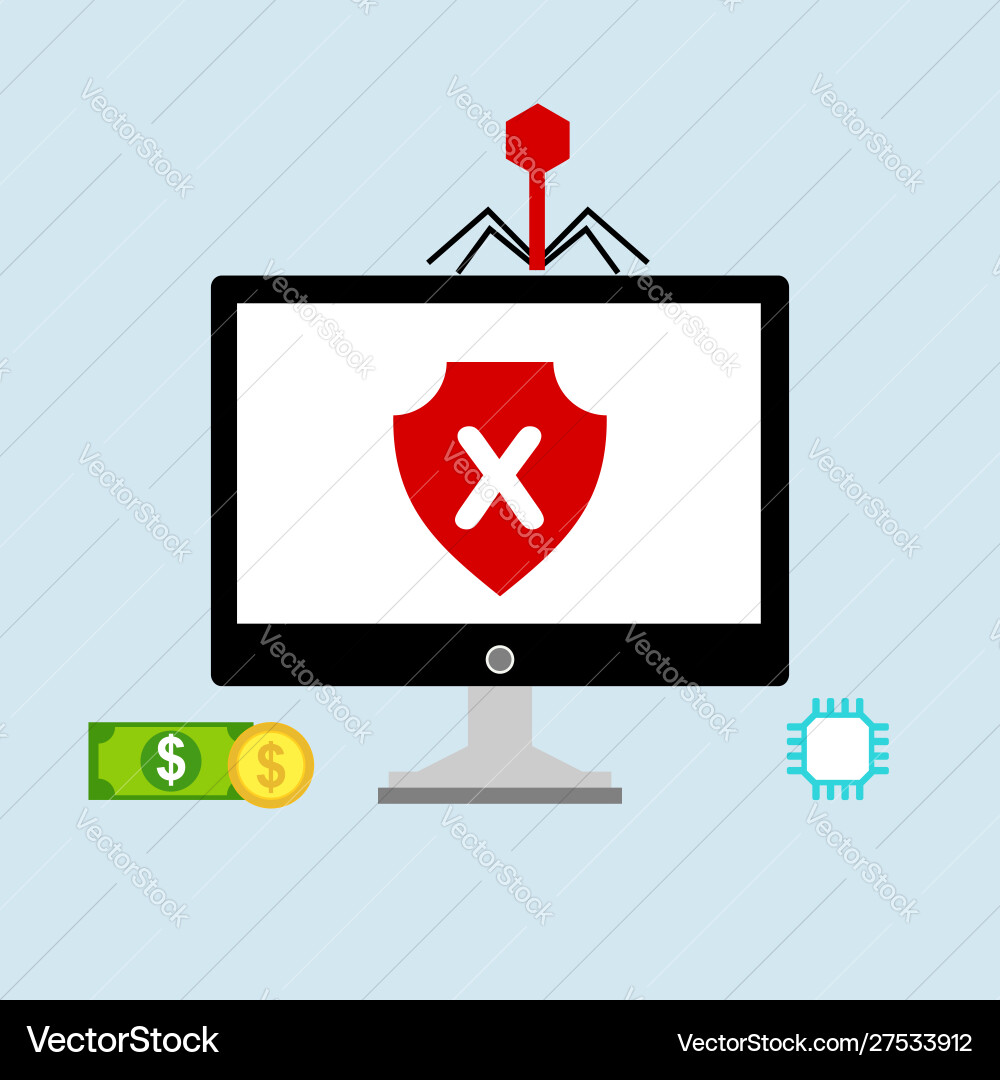 Hacker activity computeralert notification Hacker activity computeralert notification vector image