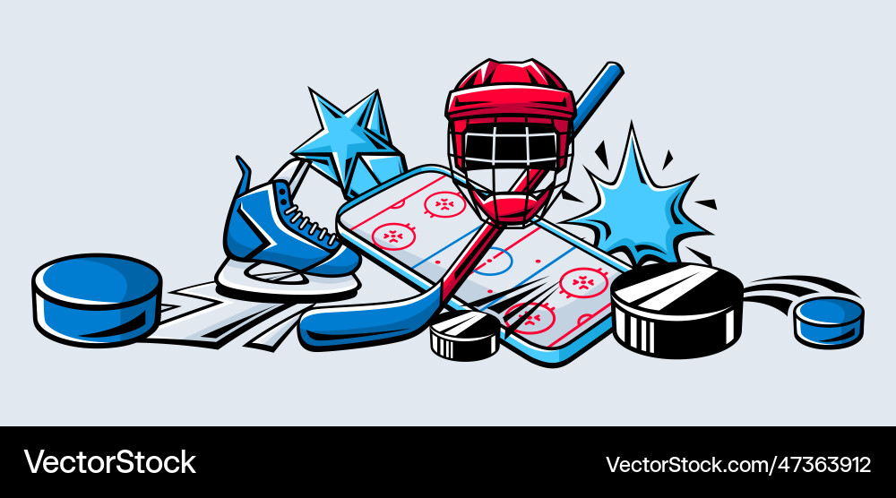 Hintergrund mit Eishockey Artikel Sportclub Hintergrund mit Eishockey Artikel Sportclub vektorbild