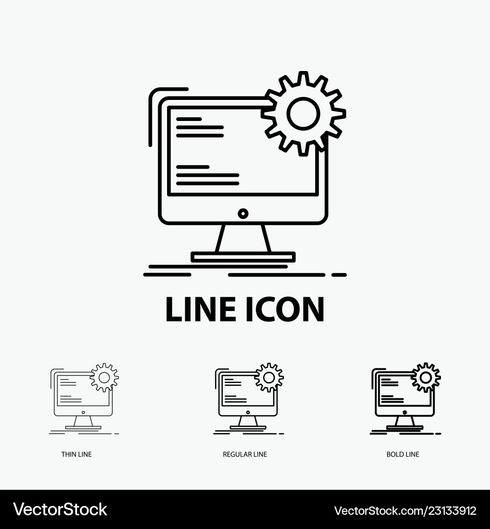 Internet layout page site static icon in thin Internet layout page site static icon in thin vector image