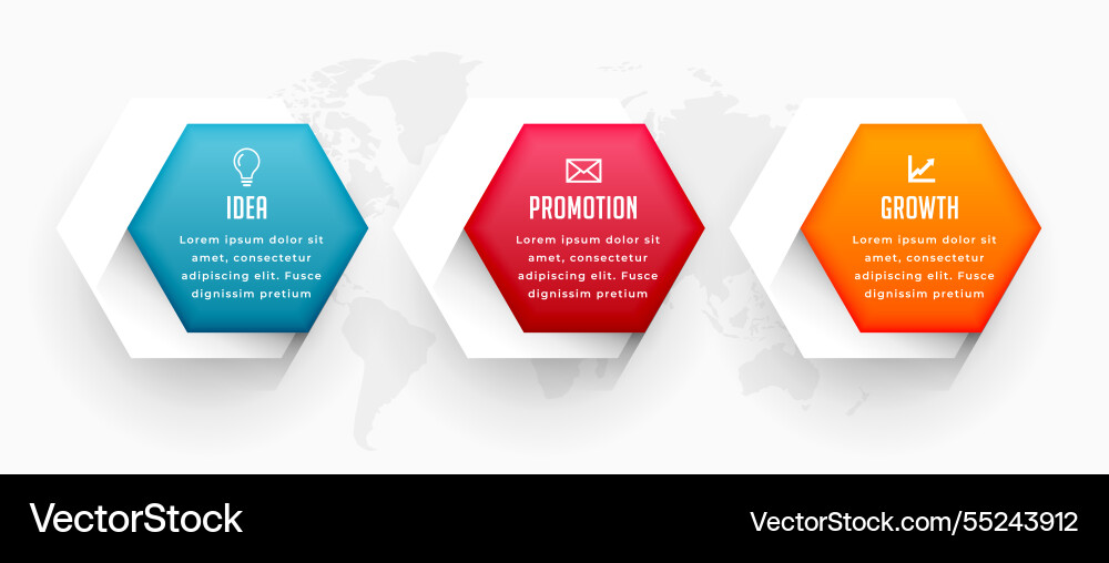 Modern style infographic workflow chart template vector image