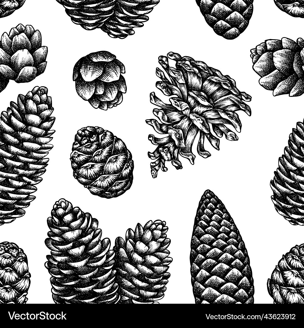 Mysterious forest seamless pattern background Mysterious forest seamless pattern background Vector Image