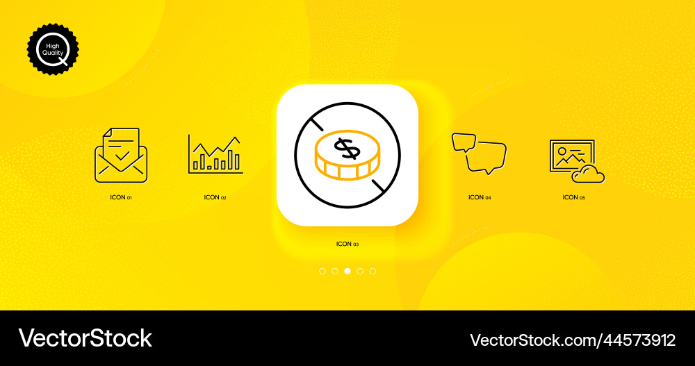 No cash photo cloud and infochart minimal line No cash photo cloud and infochart minimal line vector image