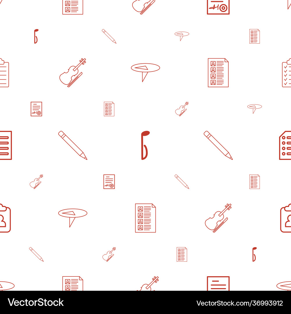 Note icons pattern seamless white background vector image