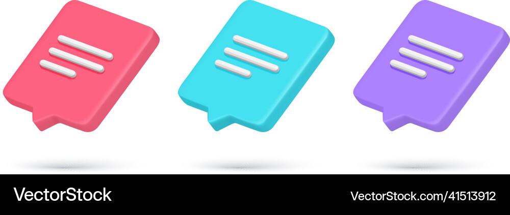 realistische 3d-Symbol-Chat-Box neue Nachricht Realistische 3d-Symbol-Chat-Box neue Nachricht vektorbild