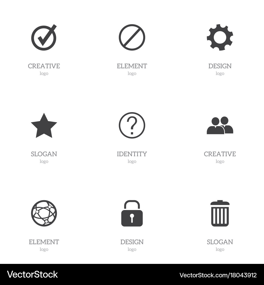 Set of 9 editable web icons includes symbols vector image