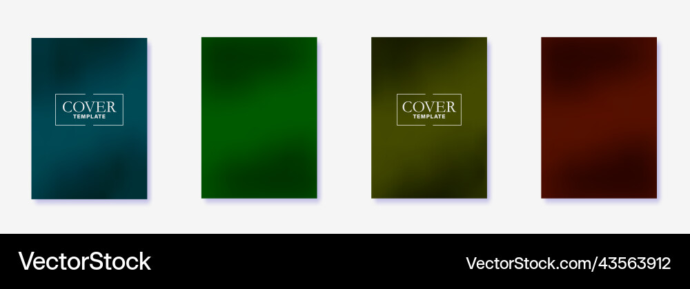 Set of gradient backgrounds for branding vector image
