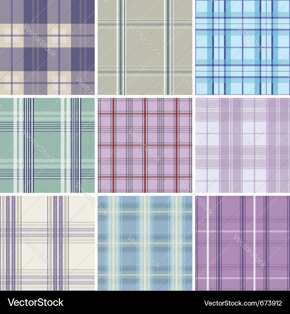 Tartan Pattern Collection vector image