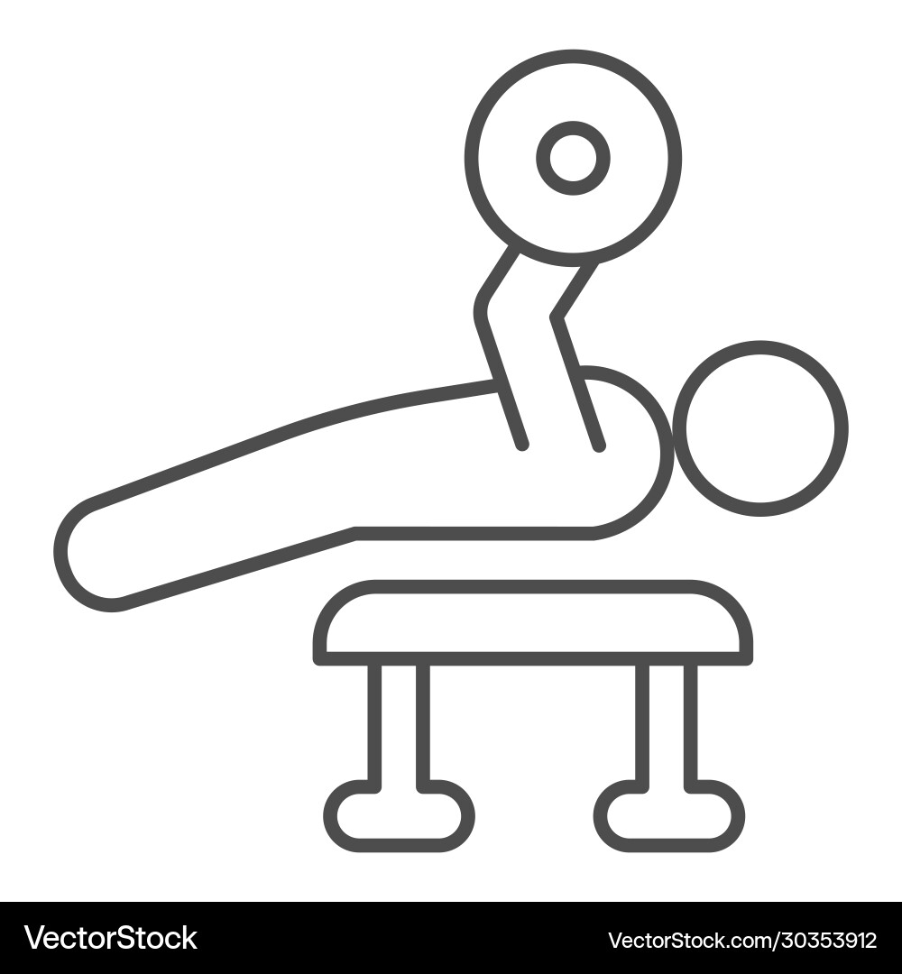 Weightlifting exercise line and solid icon Weightlifting exercise line and solid icon vector image