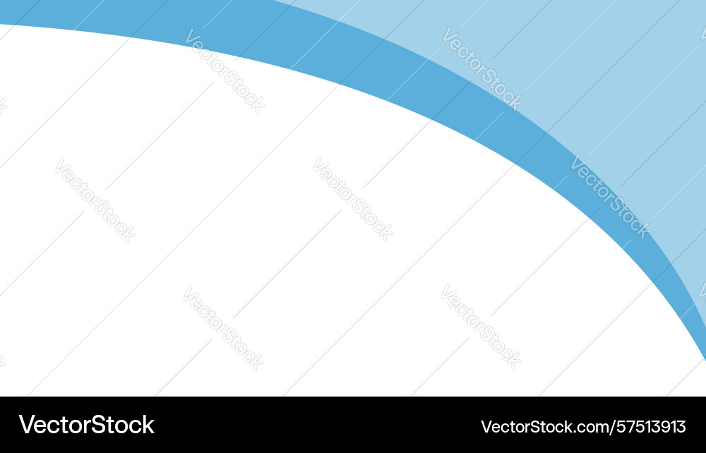 Abstract header template with soft blue curve vector image