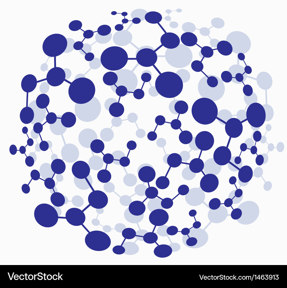 Abstract molecular structure background vector image