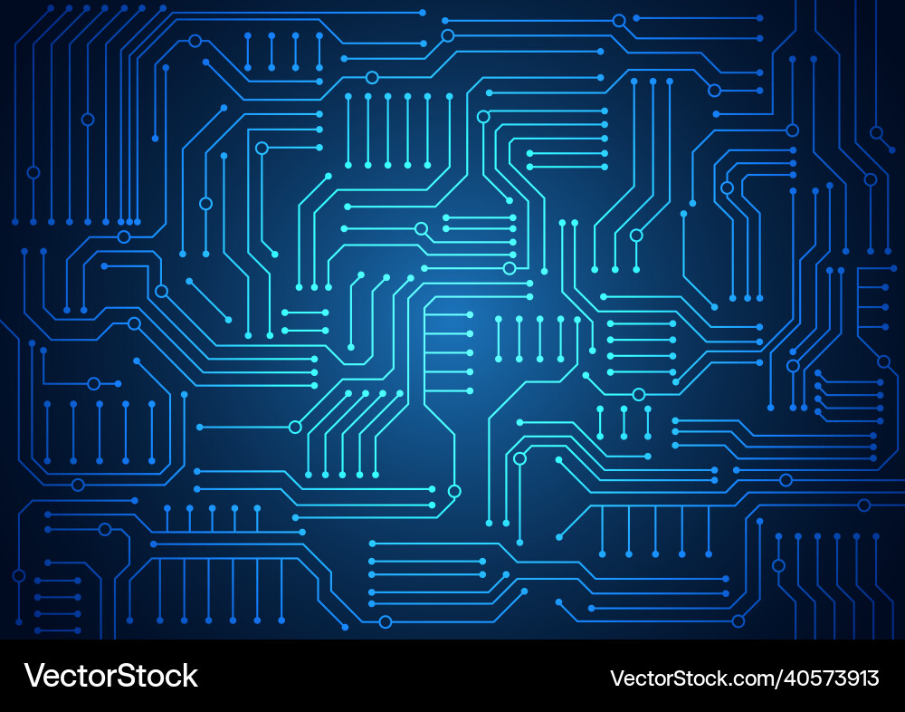 Circuit technology background with hi-tech digital vector image