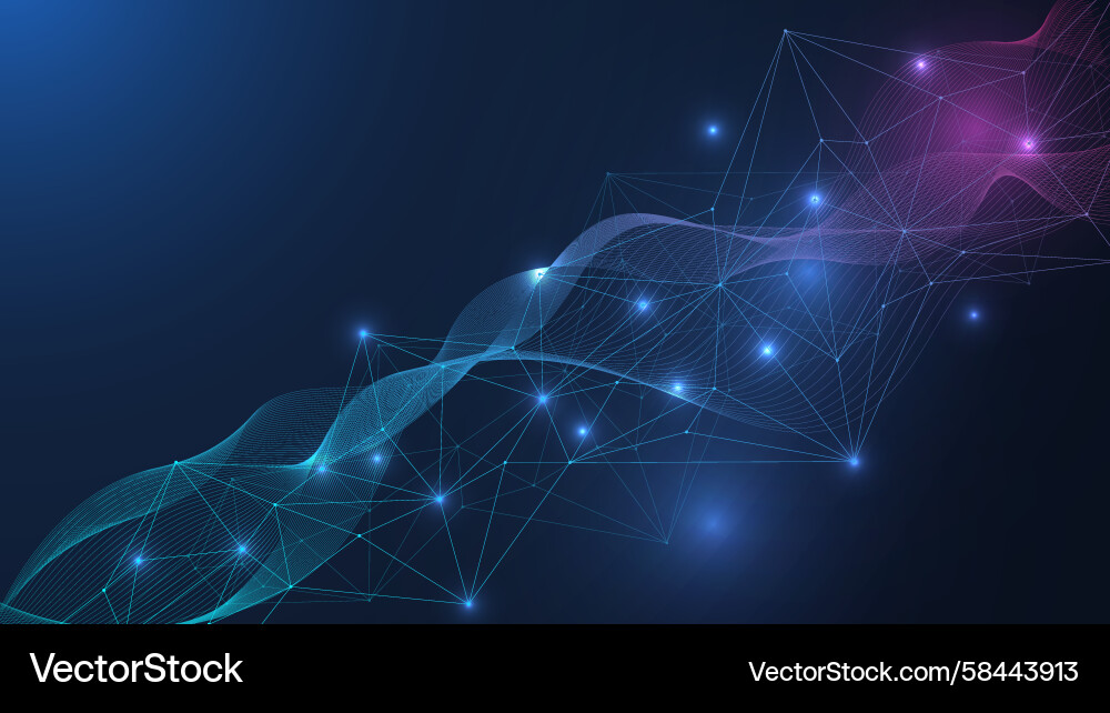 Connected Network Abstract Background Vector Image