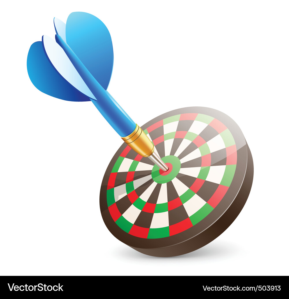 Dart Target Shooting Vector Image