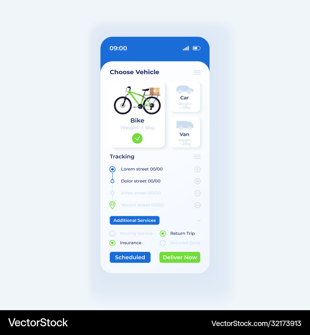 Delivery app smartphone interface template Delivery app smartphone interface template vector image