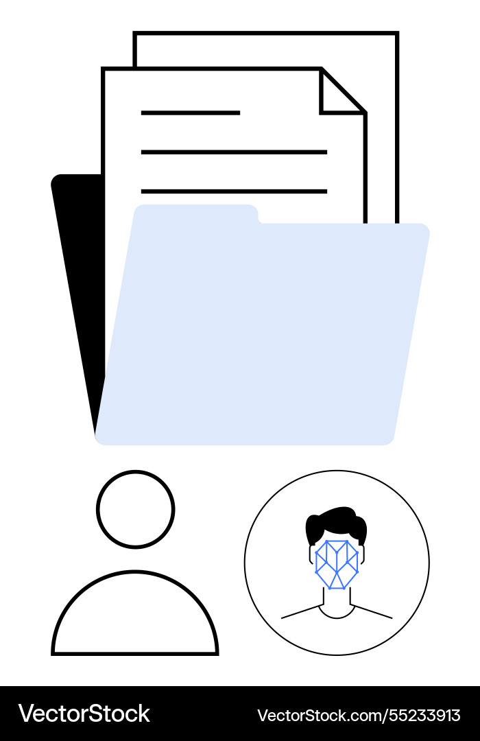 Digital identity management and document Digital identity management and document vector image
