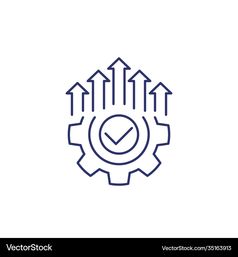Efficient production and efficiency icon line Vector Image