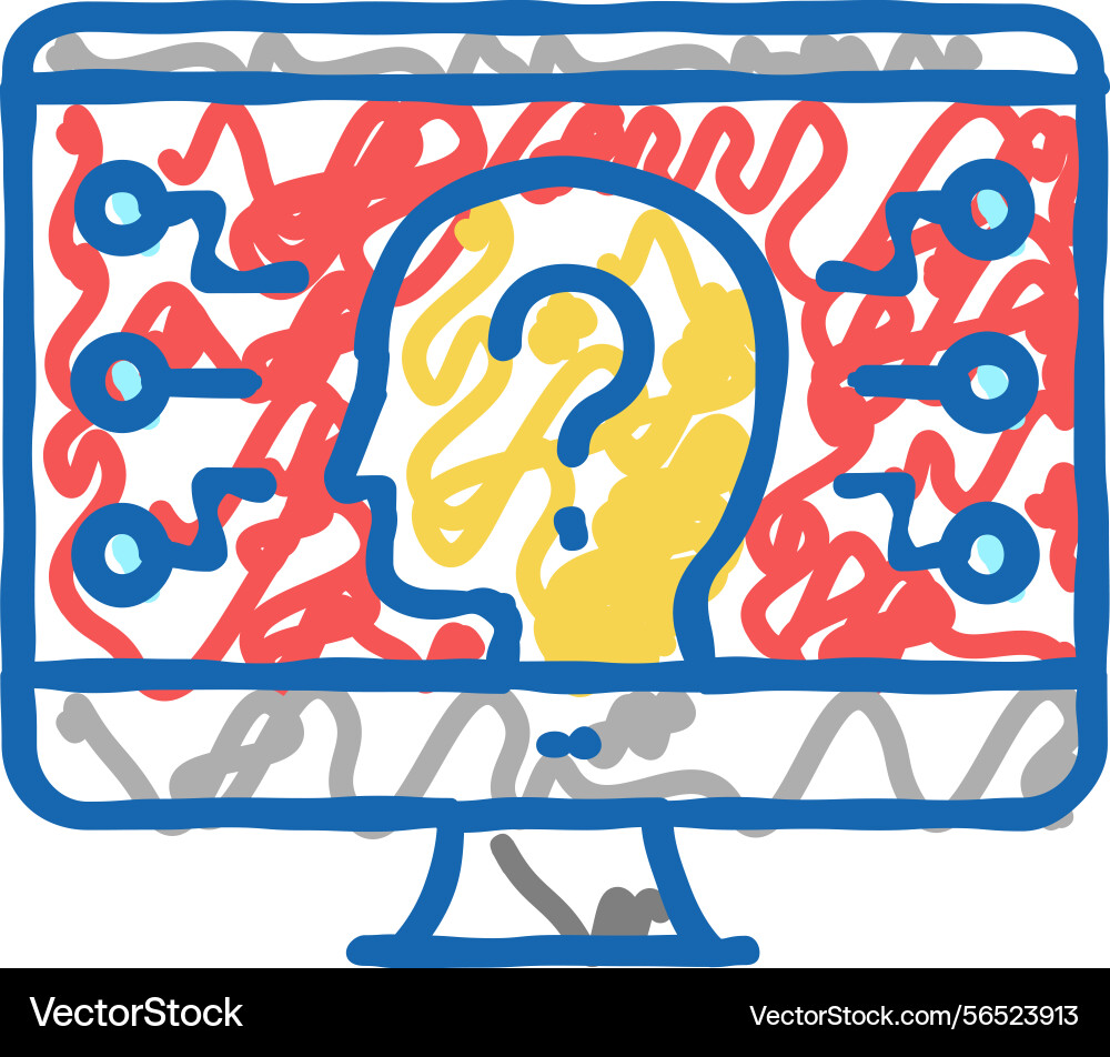 Encrypt security system icon doodle Encrypt security system icon doodle vector image