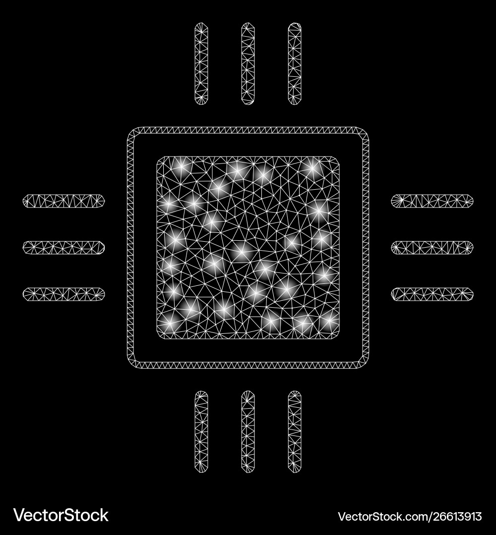 Flare mesh network processor with spots Flare mesh network processor with spots vector image