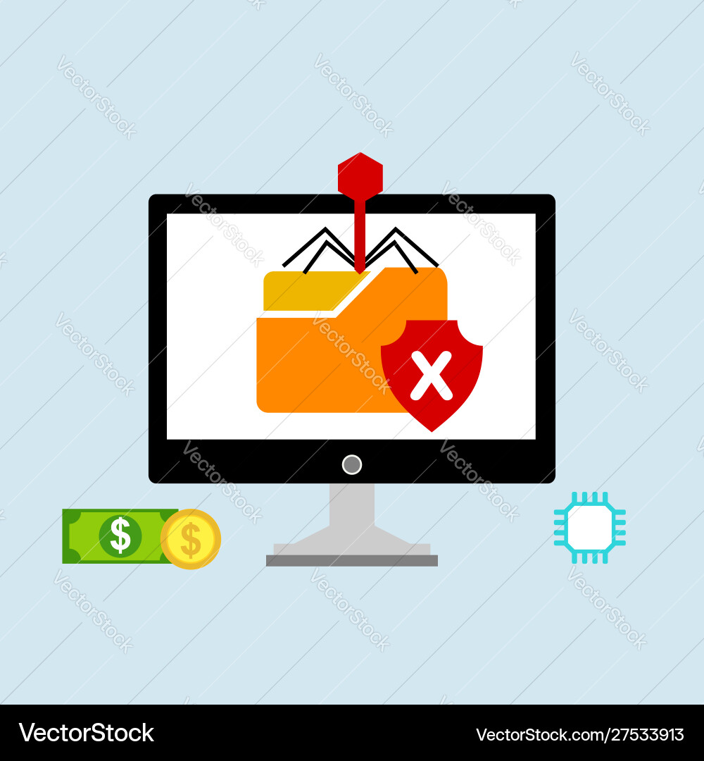 Hacker activity computeralert notification Hacker activity computeralert notification Vector Image