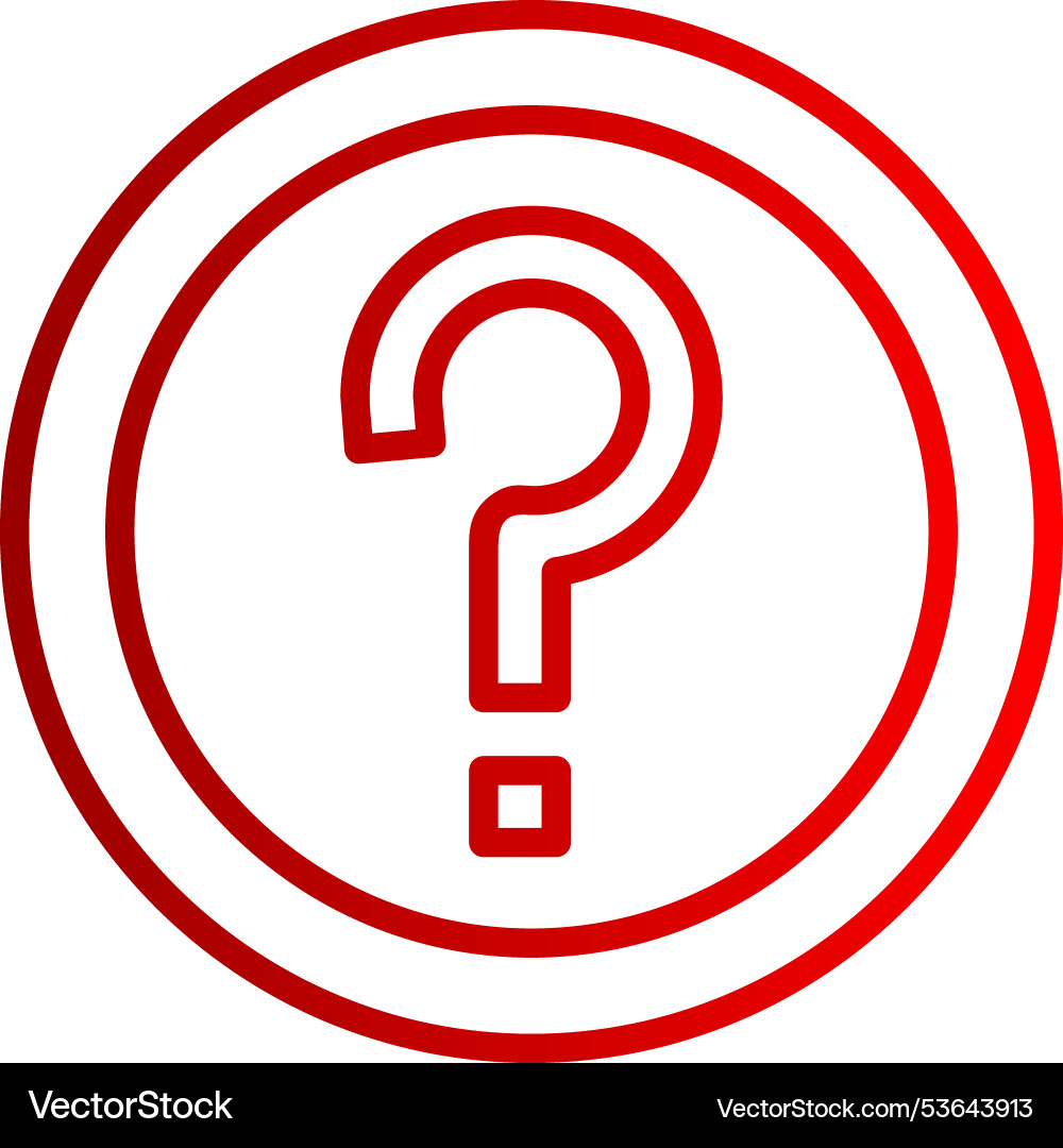 Help line gradient icon Vector Image