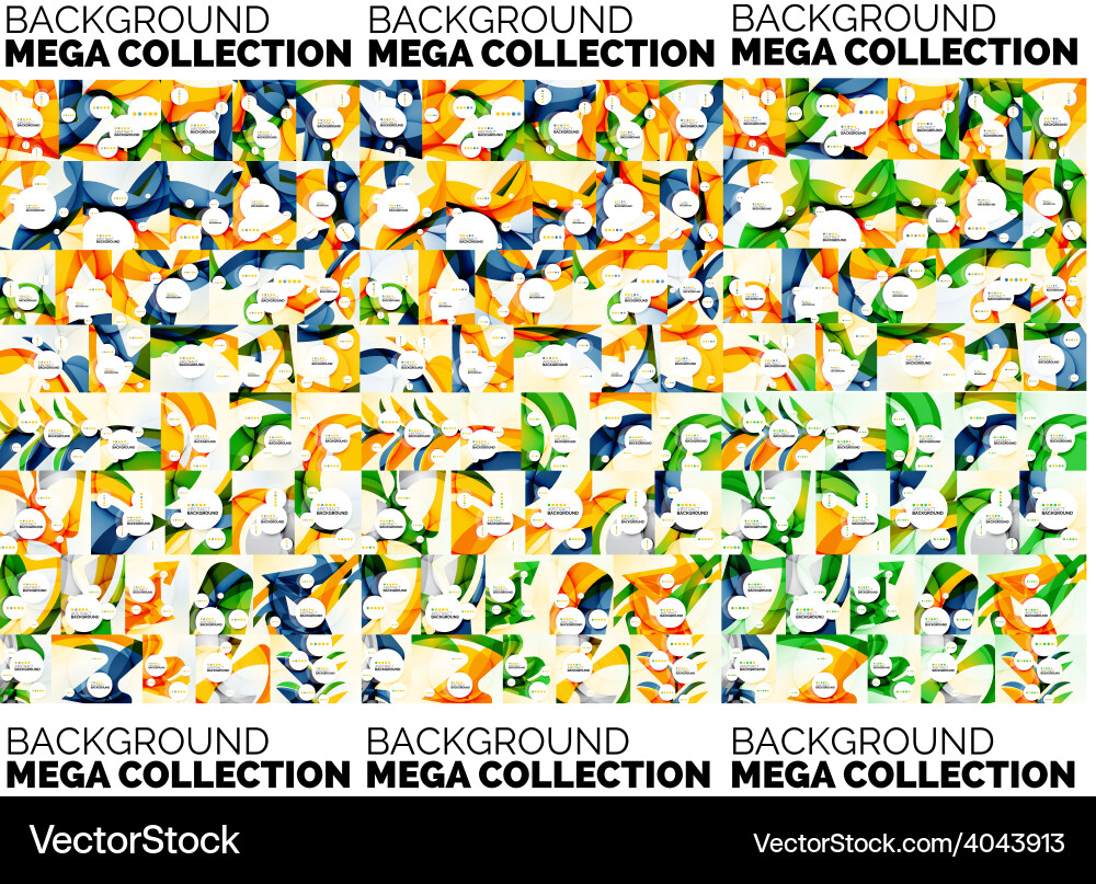 Mega set of abstract backgrounds vector image