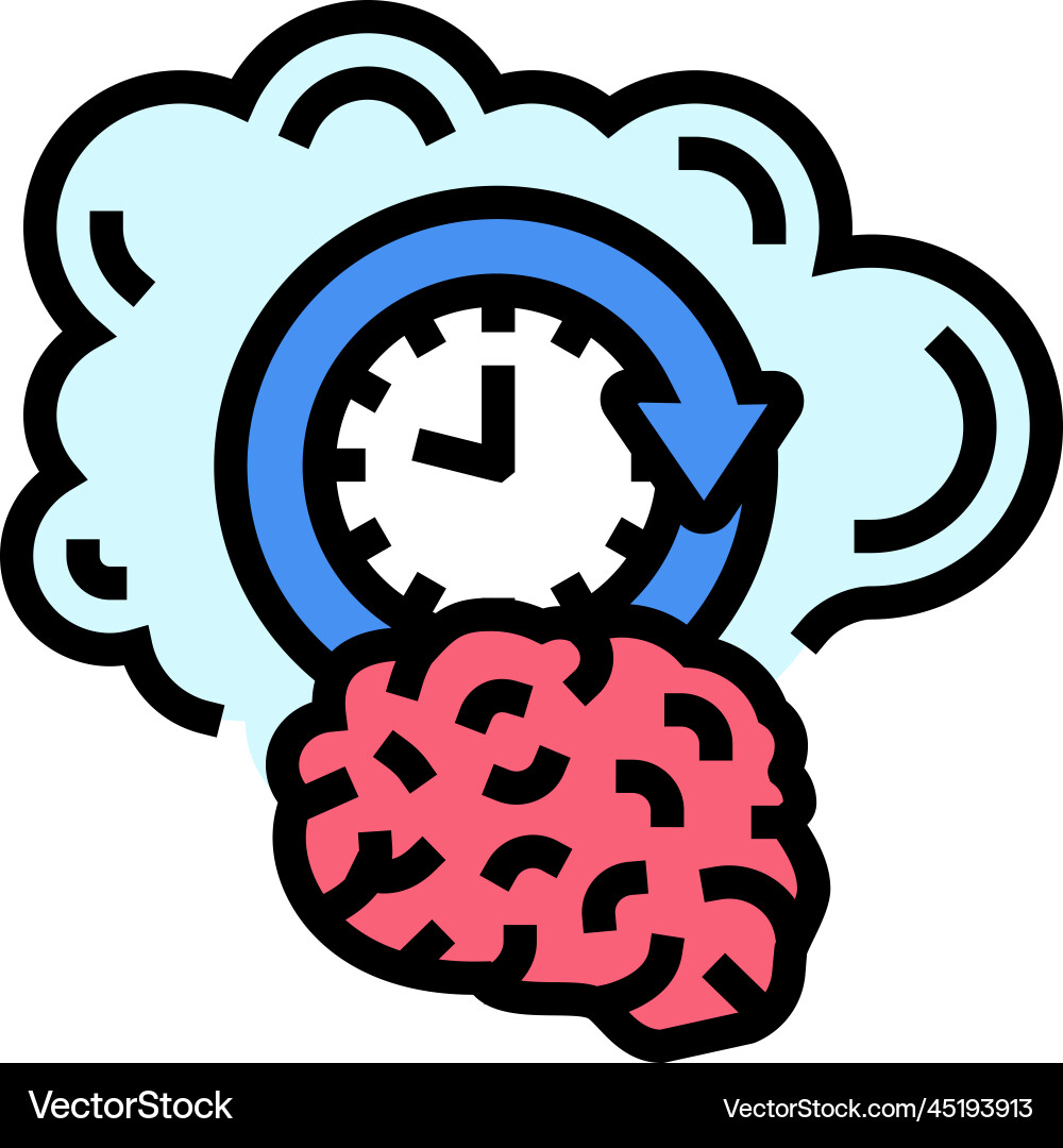 Memory brain color icon Memory brain color icon vector image