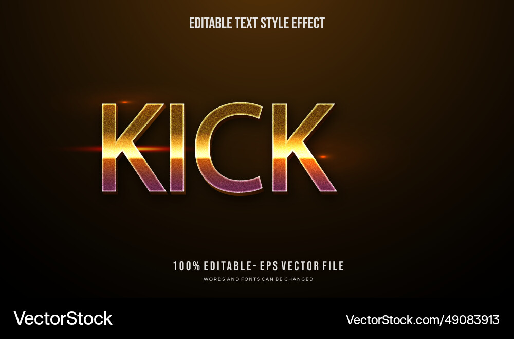 Modern editable text style effect gradient color Modern editable text style effect gradient color vector image