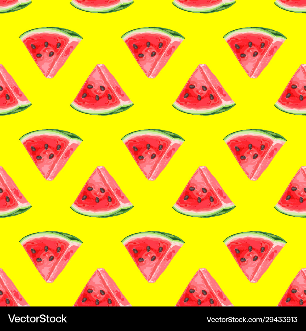 Seamless pattern with watermelons slices Vector Image